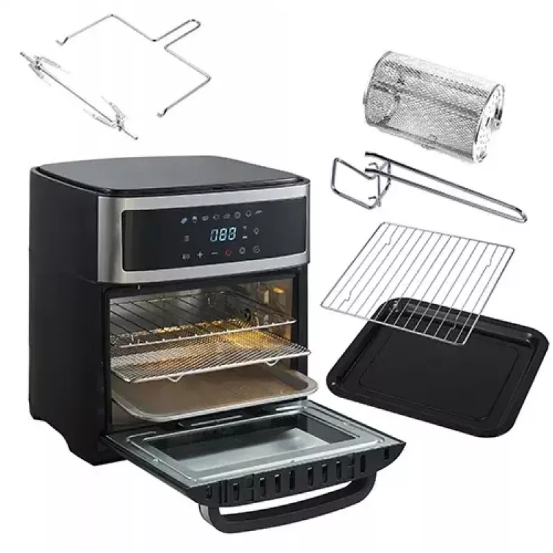 Adler AD 6309 forno com fritadeira de ar, 13 l, 1700 W, aço inoxidável / preto