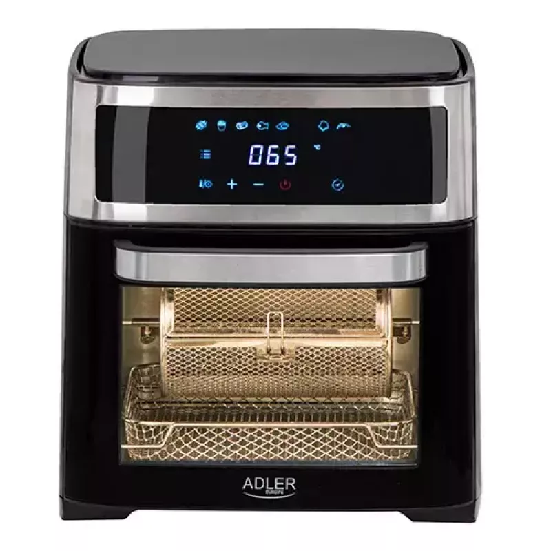 Adler AD 6309 forno com fritadeira de ar, 13 l, 1700 W, aço inoxidável / preto