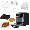Adler AD 6309 forno com fritadeira de ar, 13 l, 1700 W, aço inoxidável / preto