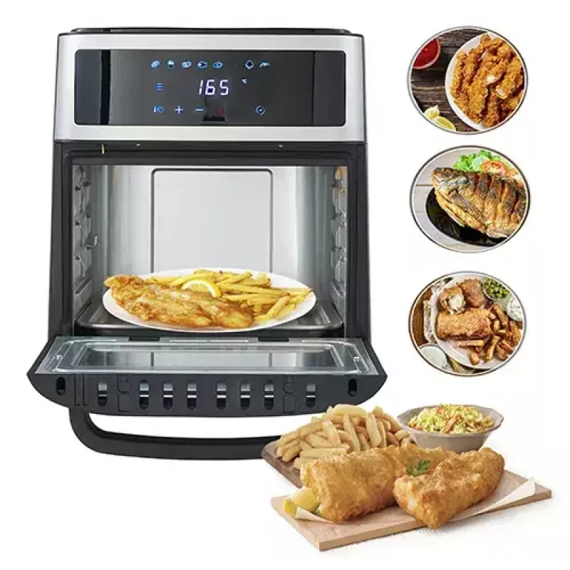 Adler AD 6309 forno com fritadeira de ar, 13 l, 1700 W, aço inoxidável / preto