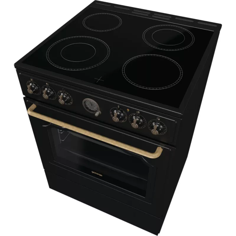 Fogão Gorenje GECS6B71CLB Fogão elétrico Placa vitrocerâmica Preto