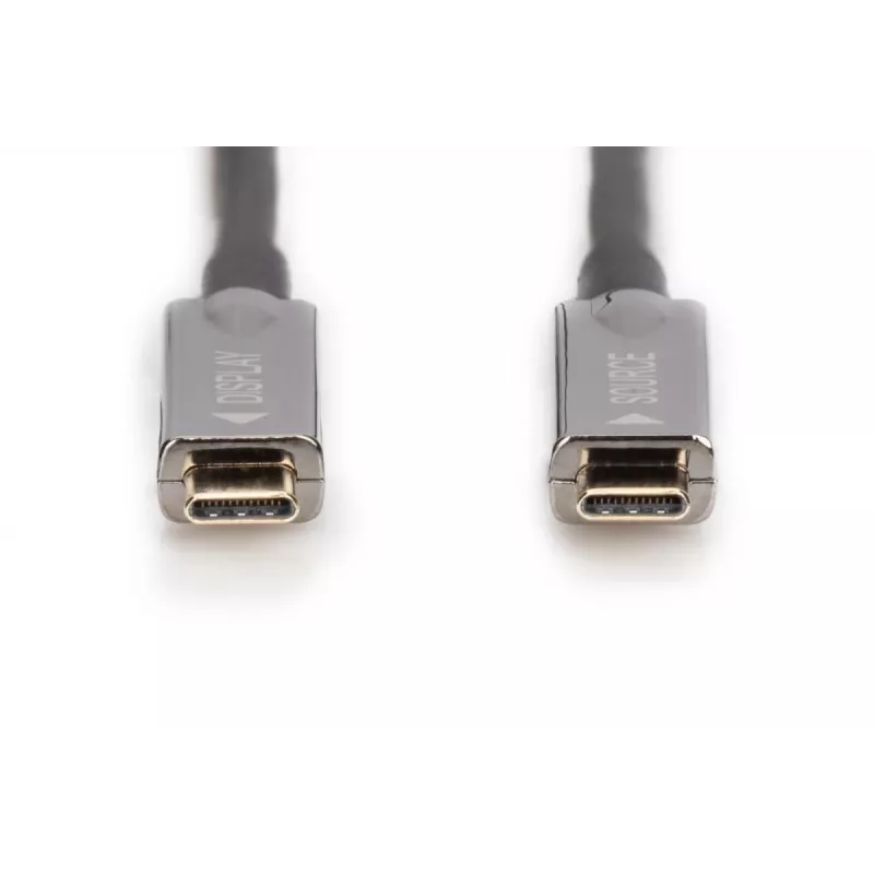 Cabo de fibra ótica híbrido AOC DIGITUS USB Type-C - USB Type-C 4K@60Hz USB 3.1 SPEC 15m