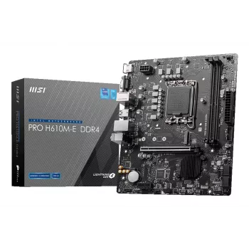Placa-mãe MSI PRO H610M-E DDR4 LGA 1700 micro ATX, Intel H610, 2x DDR4 DIMM, máx 64GB, M.2, 4x SATA III, HDMI 2.1