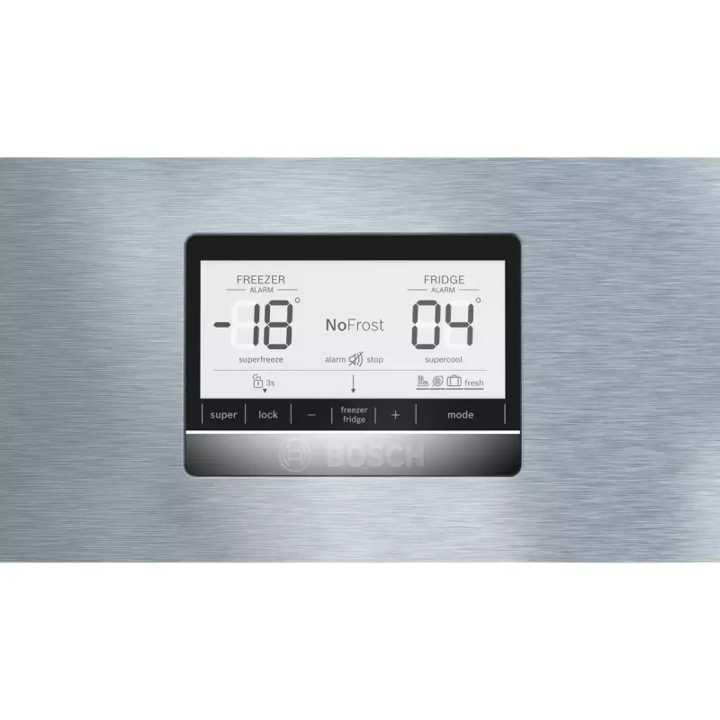Combinado frigorífico-congelador Bosch Serie 6 KGN86AIDR, independente, 631 L total (479 L frigorífico / 152 L congelador), aço inoxidável, NoFrost