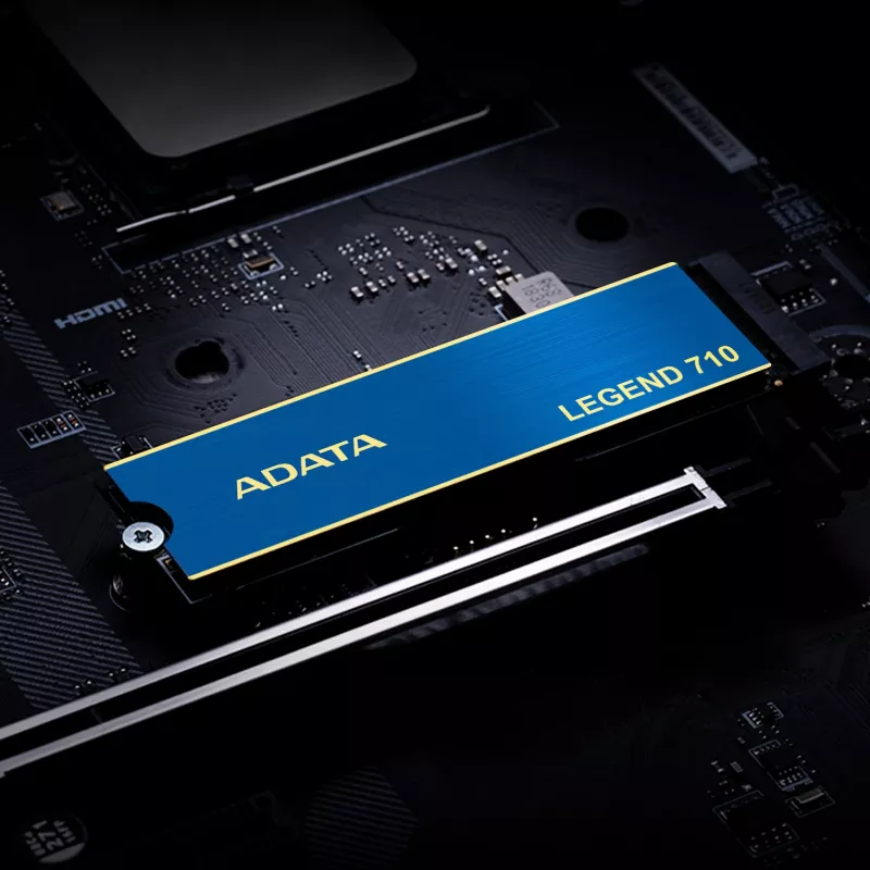 SSD M.2 ADATA LEGEND 710 256 GB — PCIe 3.0 NVMe, leitura 2100 MB/s, escrita 1000 MB/s