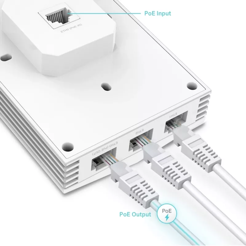 Ponto de acesso TP-Link Omada AX3000 Wall Plate WiFi 6