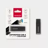 Leitor de cartões Axagon CRE-S2N USB 3.2 Gen 1 Type-A preto