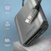 Leitor de cartões Axagon CRE-S3 externo USB-A 3.2 Gen 1 3 slots & LUN SD/microSD/CF USB 3.2 Gen 1 (3.1 Gen 1) Type-A cinzento