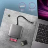 Leitor de cartões Axagon CRE-S3 externo USB-A 3.2 Gen 1 3 slots & LUN SD/microSD/CF USB 3.2 Gen 1 (3.1 Gen 1) Type-A cinzento