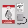 Leitor de cartões Axagon CRE-S3 externo USB-A 3.2 Gen 1 3 slots & LUN SD/microSD/CF USB 3.2 Gen 1 (3.1 Gen 1) Type-A cinzento