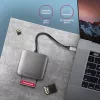 Leitor de cartões Axagon CRE-S3C alumínio alta velocidade USB-C 3.2 Gen 1, 3 slots, UHS-II