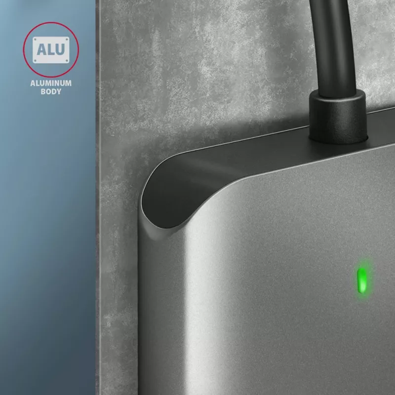 Leitor de cartões Axagon CRE-S3C alumínio alta velocidade USB-C 3.2 Gen 1, 3 slots, UHS-II