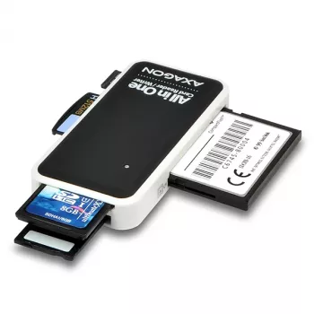 Leitor de cartões Axagon CRE-X1 externo 5 slots, CF, CF Type II, MMC, MMC Mobile, MMCmicro, MS Duo, MS PRO, Memory Stick (MS), MicroDrive, MicroSD...,