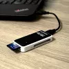 Leitor de cartões Axagon CRE-X1 externo 5 slots, CF, CF Type II, MMC, MMC Mobile, MMCmicro, MS Duo, MS PRO, Memory Stick (MS), MicroDrive, MicroSD...,