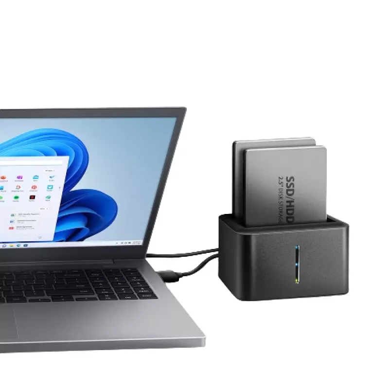 Docking station mini Axagon ADSA-D25 SuperSpeed USB DUAL para SSD/HDD 2.5 polegadas