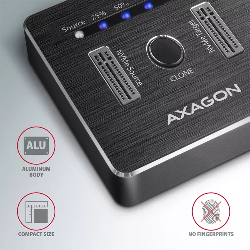 Axagon ADSA-M2C SuperSpeed USB-C 10Gbps Dock Dual-M.2-NVMe
