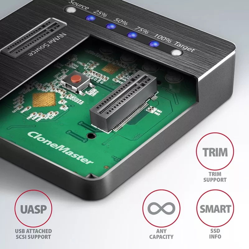 Axagon ADSA-M2C SuperSpeed USB-C 10Gbps Dock Dual-M.2-NVMe