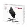 Caixa para HDD/SSD 2,5 polegadas AXAGON EE25-A6C — SATA, USB 3.2 Gen 1 (Type-C & Type-A), alumínio, preto