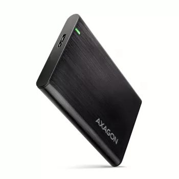 Caixa para HDD/SSD AXAGON EE25-A6M — SATA 2,5 polegadas, USB 3.2 Gen 1 (5 Gbit/s), Micro-USB B para USB Type-A, alumínio, preto