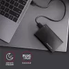 Caixa para HDD/SSD AXAGON EE25-A6M — SATA 2,5 polegadas, USB 3.2 Gen 1 (5 Gbit/s), Micro-USB B para USB Type-A, alumínio, preto