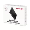 Caixa para HDD/SSD AXAGON EE25-A6M — SATA 2,5 polegadas, USB 3.2 Gen 1 (5 Gbit/s), Micro-USB B para USB Type-A, alumínio, preto