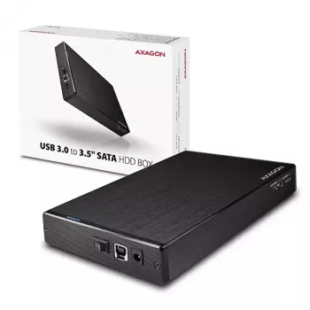 Caixa externa Axagon EE35-XA3 compacta em alumínio USB 3.2 Gen 1 SATA para discos 3,5 polegadas