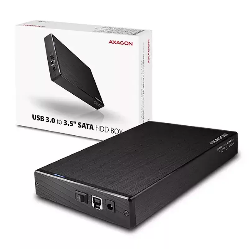 Caixa externa Axagon EE35-XA3 compacta em alumínio USB 3.2 Gen 1 SATA para discos 3,5 polegadas