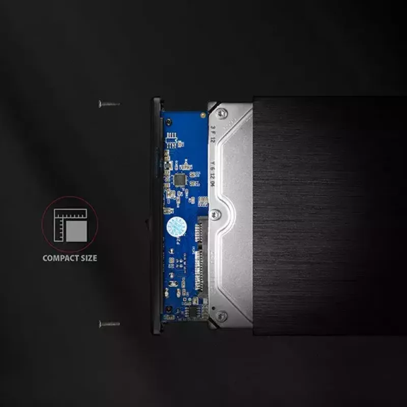Caixa externa Axagon EE35-XA3 compacta em alumínio USB 3.2 Gen 1 SATA para discos 3,5 polegadas