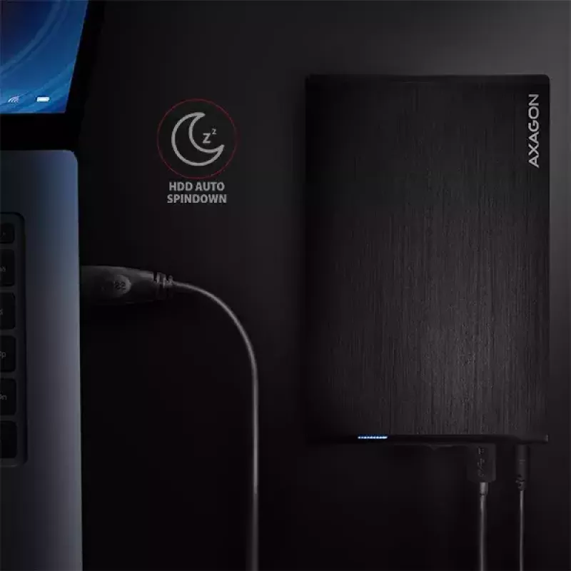 Caixa externa Axagon EE35-XA3 compacta em alumínio USB 3.2 Gen 1 SATA para discos 3,5 polegadas