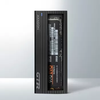 Caixa externa Axagon EEM2-GTR USB-C 3.2 Gen 2 em metal para SSD M.2 NVMe