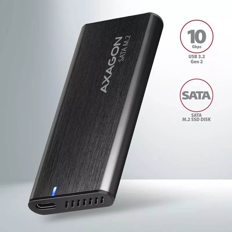 Caixa para SSD Axagon EEM2-SBC USB-C 3.2 Gen 2 preto M.2