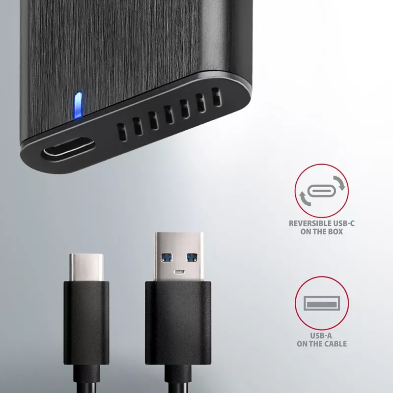 Caixa para SSD Axagon EEM2-SBC USB-C 3.2 Gen 2 preto M.2