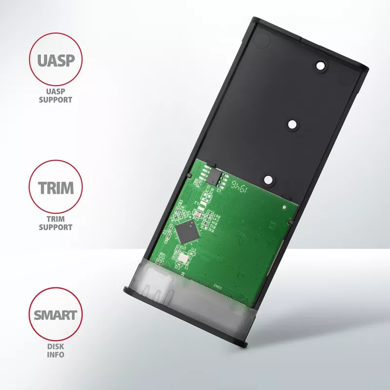 Caixa para SSD Axagon EEM2-SBC USB-C 3.2 Gen 2 preto M.2