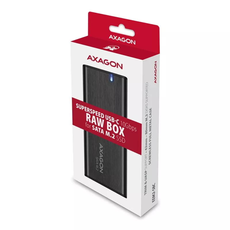 Caixa para SSD Axagon EEM2-SBC USB-C 3.2 Gen 2 preto M.2