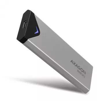 Caixa externa Axagon EEM2-UG2 USB-C 10Gbps em metal para discos SSD M.2 NVMe. prateado