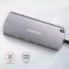 Hub Axagon HMC-6M2 USB 3.2 Gen 1, 2x USB-A, HDMI, RJ-45, SATA M.2, PD 100W, cabo USB-C