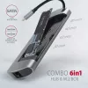 Hub Axagon HMC-6M2 USB 3.2 Gen 1, 2x USB-A, HDMI, RJ-45, SATA M.2, PD 100W, cabo USB-C