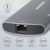 Hub Axagon HMC-6M2 USB 3.2 Gen 1, 2x USB-A, HDMI, RJ-45, SATA M.2, PD 100W, cabo USB-C