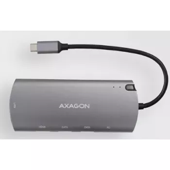 Hub Axagon HMC-6M2 USB 3.2 Gen 1, 2x USB-A, HDMI, RJ-45, SATA M.2, PD 100W, cabo USB-C