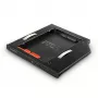Moldura de montagem Axagon RSS-CD09 para SSD/HDD 2,5 polegadas em slot DVD 9,5 mm LED ALU placas adaptadoras/adaptadores internos SATA