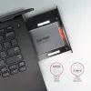 Moldura de montagem Axagon RSS-CD09 para SSD/HDD 2,5 polegadas em slot DVD 9,5 mm LED ALU placas adaptadoras/adaptadores internos SATA
