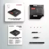 Moldura de montagem Axagon RSS-CD09 para SSD/HDD 2,5 polegadas em slot DVD 9,5 mm LED ALU placas adaptadoras/adaptadores internos SATA