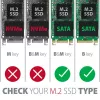 Caixa interna Axagon RSS-M2SD SATA - SSD M.2 SATA, 2,5 polegadas em ALU, prateada