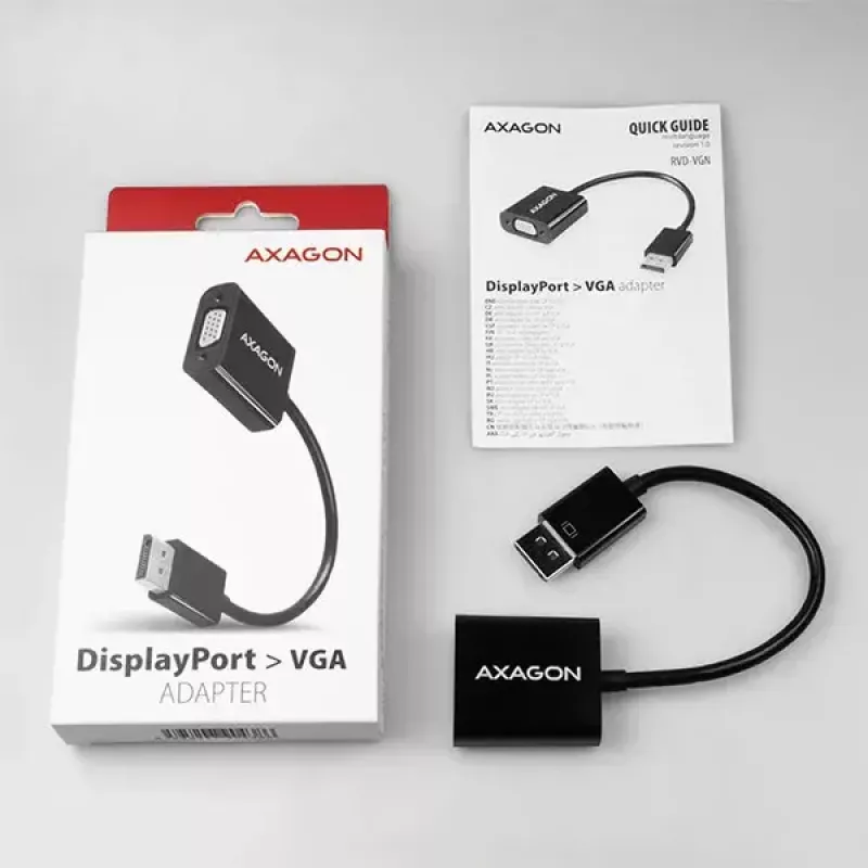 Adaptador de cabo de vídeo Axagon RVD-VGN DisplayPort para VGA 0,16 m