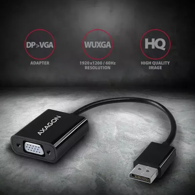 Adaptador de cabo de vídeo Axagon RVD-VGN DisplayPort para VGA 0,16 m