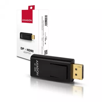 Conversor de cabo macho Axagon RVD-HI DisplayPort para HDMI preto