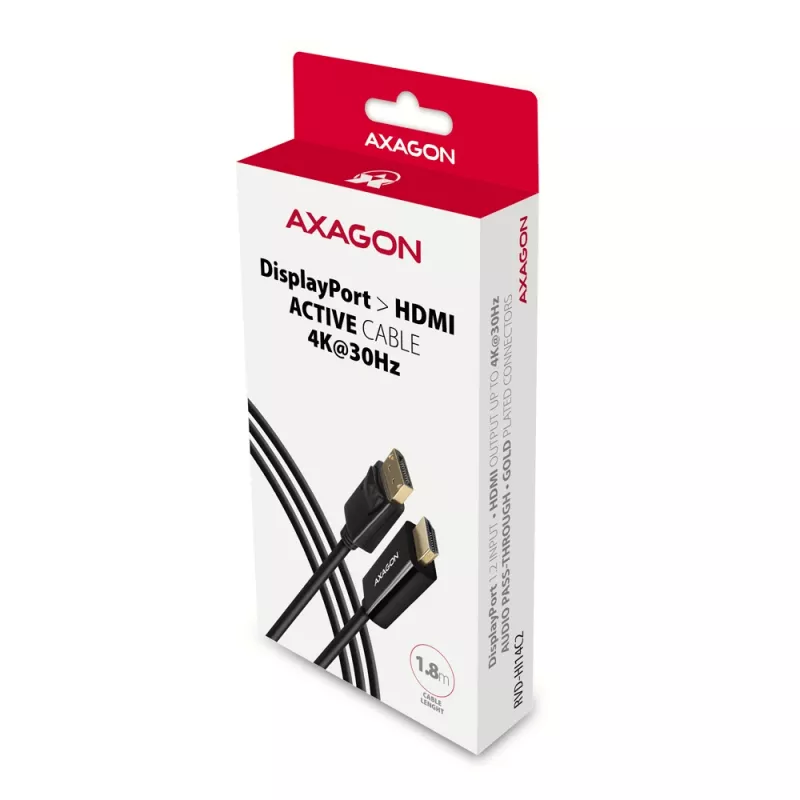 Cabo Axagon RVD-HI14C2 DisplayPort -> HDMI 1.4 1,8m, 4K/30Hz