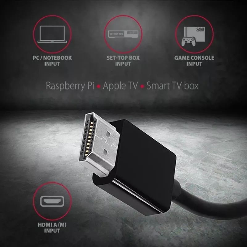 Adaptador Axagon RVH-VGAN HDMI -> VGA FullHD, 1920x1200, saída de áudio, alimentação
