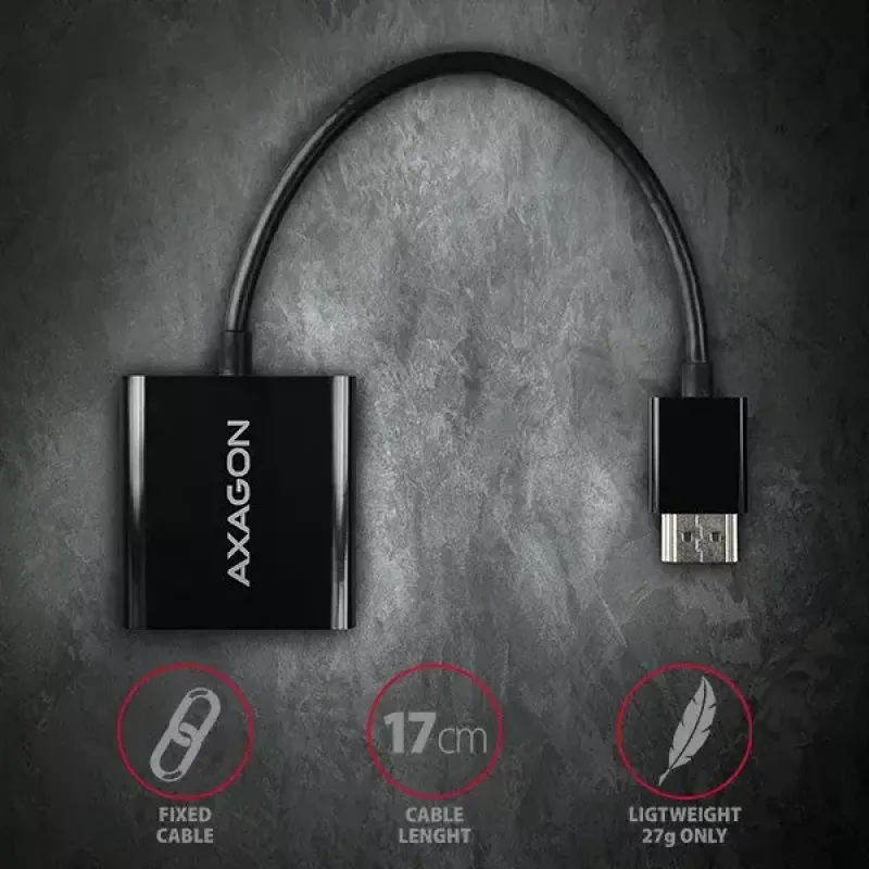 Adaptador Axagon RVH-VGN HDMI -> VGA FullHD, 1920x1200