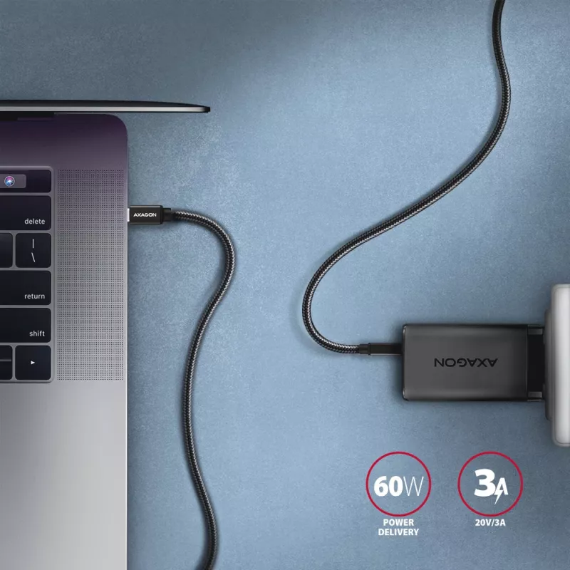 Cabo Axagon BUCM3-CM20AB SPEED USB-C <> USB-C 3.2 Gen 1 2 m